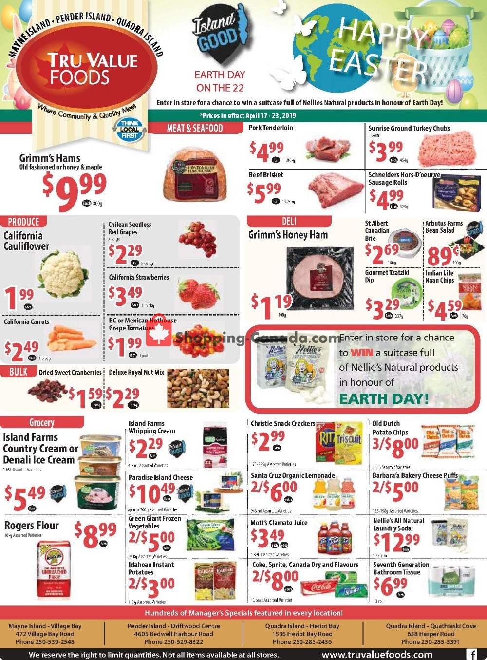 Tru Value Foods flyer from Wednesday April 17, 2019 to Tuesday April 23, 2019 - page 1