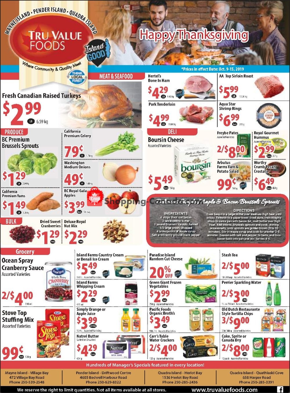 Tru Value Foods flyer from Wednesday October 9, 2019 to Tuesday October 15, 2019 - page 1