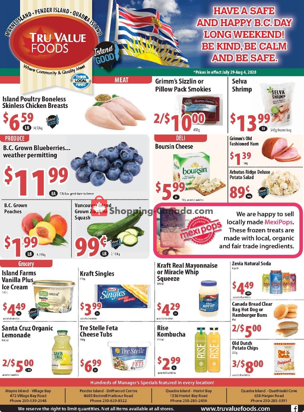 Tru Value Foods flyer from Wednesday July 29, 2020 to Tuesday August 4, 2020 - page 1