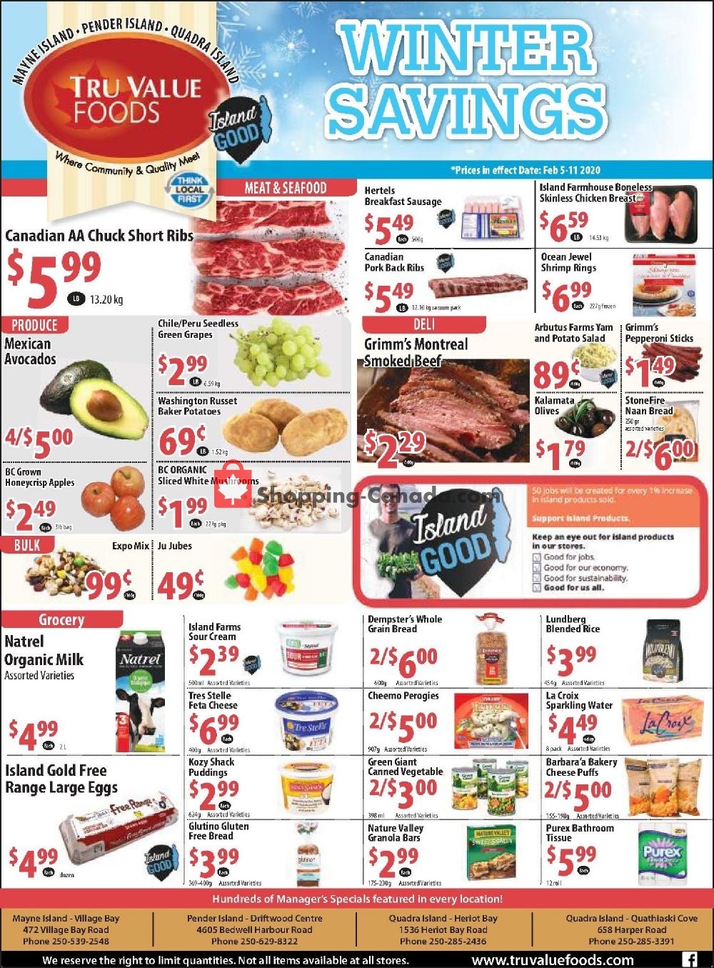 Tru Value Foods flyer from Wednesday February 5, 2020 to Tuesday February 11, 2020 - page 1