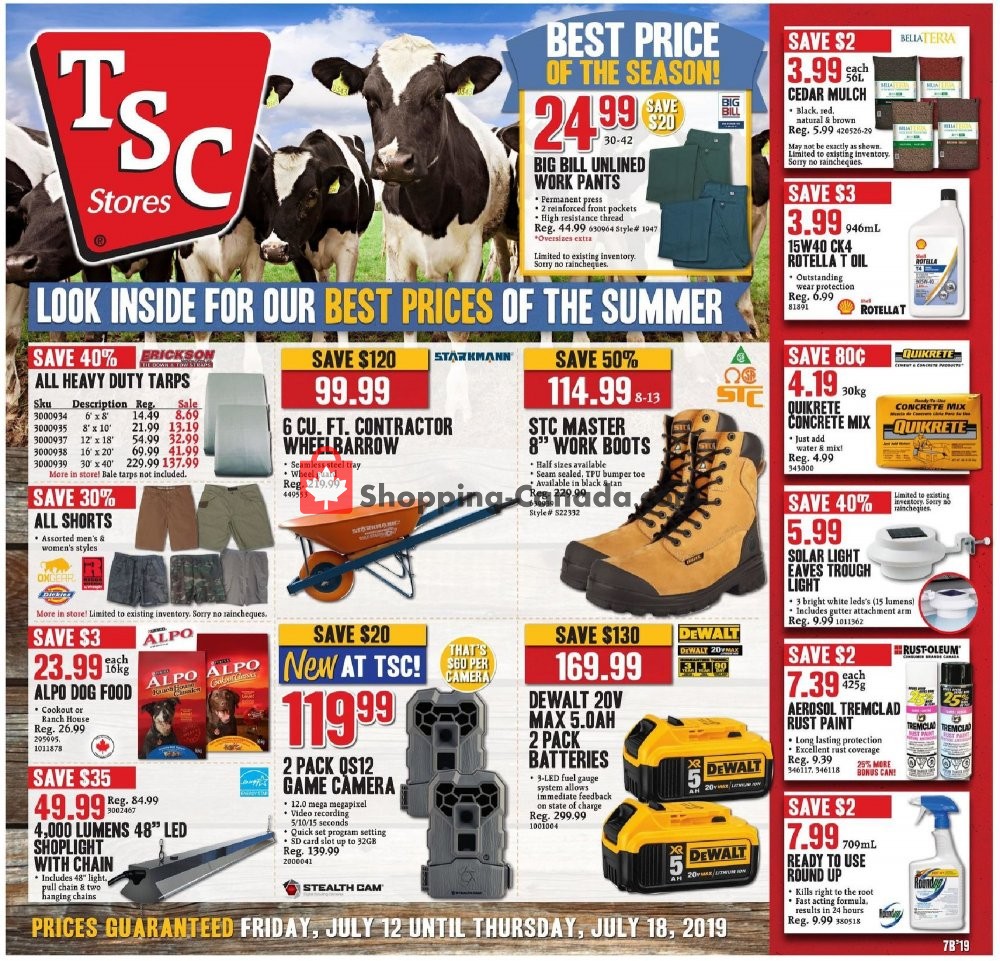 TSC Stores flyer from Friday July 12, 2019 to Thursday July 18, 2019 - page 1