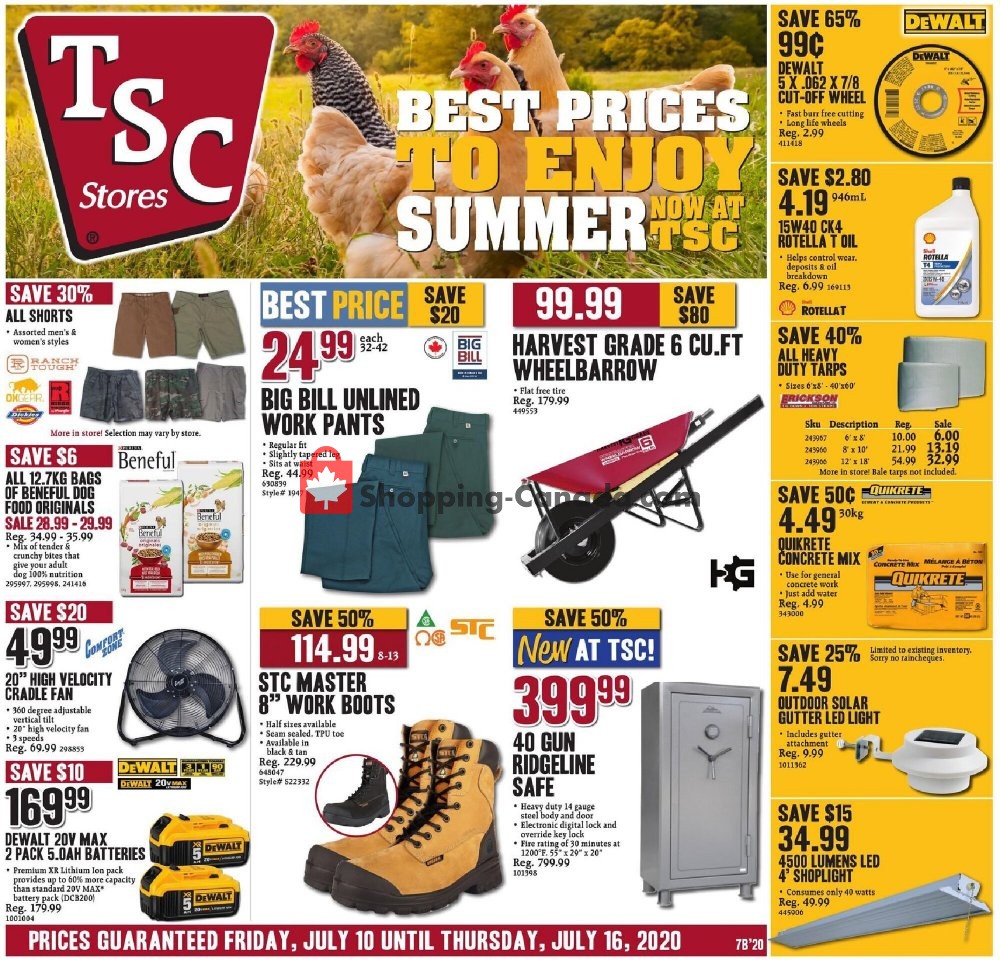 TSC Stores flyer from Friday July 10, 2020 to Thursday July 16, 2020 - page 1