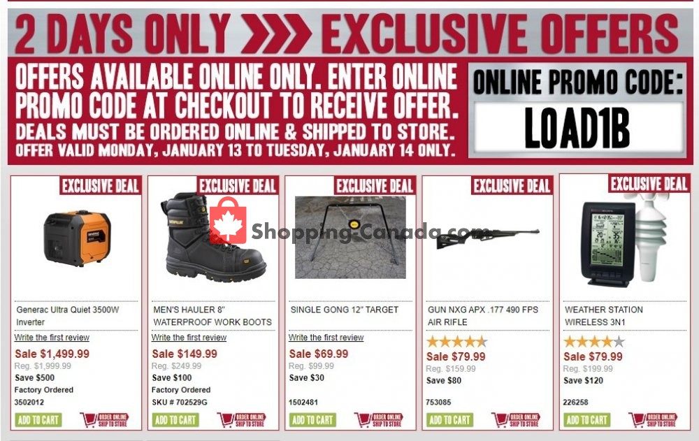 TSC Stores flyer from Monday January 13, 2020 to Tuesday January 14, 2020 - page 1