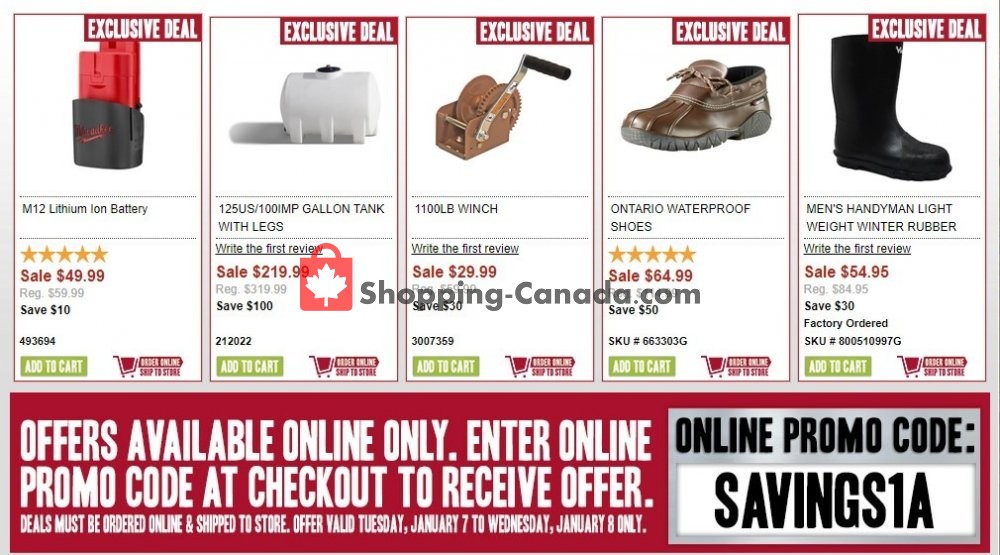 TSC Stores Canada, flyer (Exclusive Offers) January 7 January 8