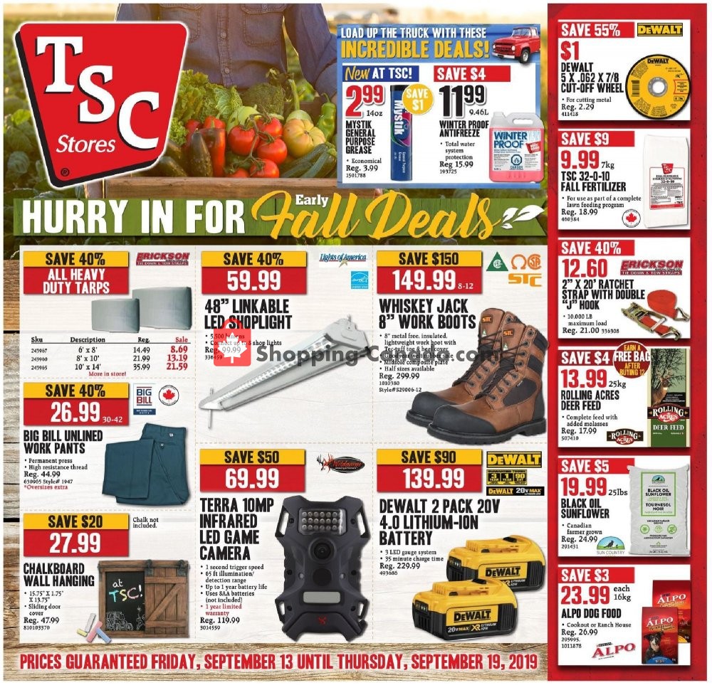 TSC Stores flyer from Friday September 13, 2019 to Thursday September 19, 2019 - page 1