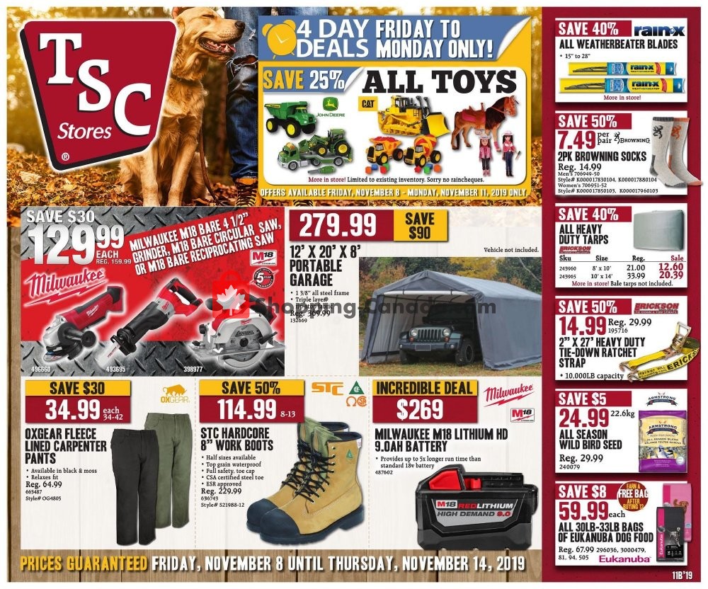 TSC Stores flyer from Friday November 8, 2019 to Thursday November 14, 2019 - page 1