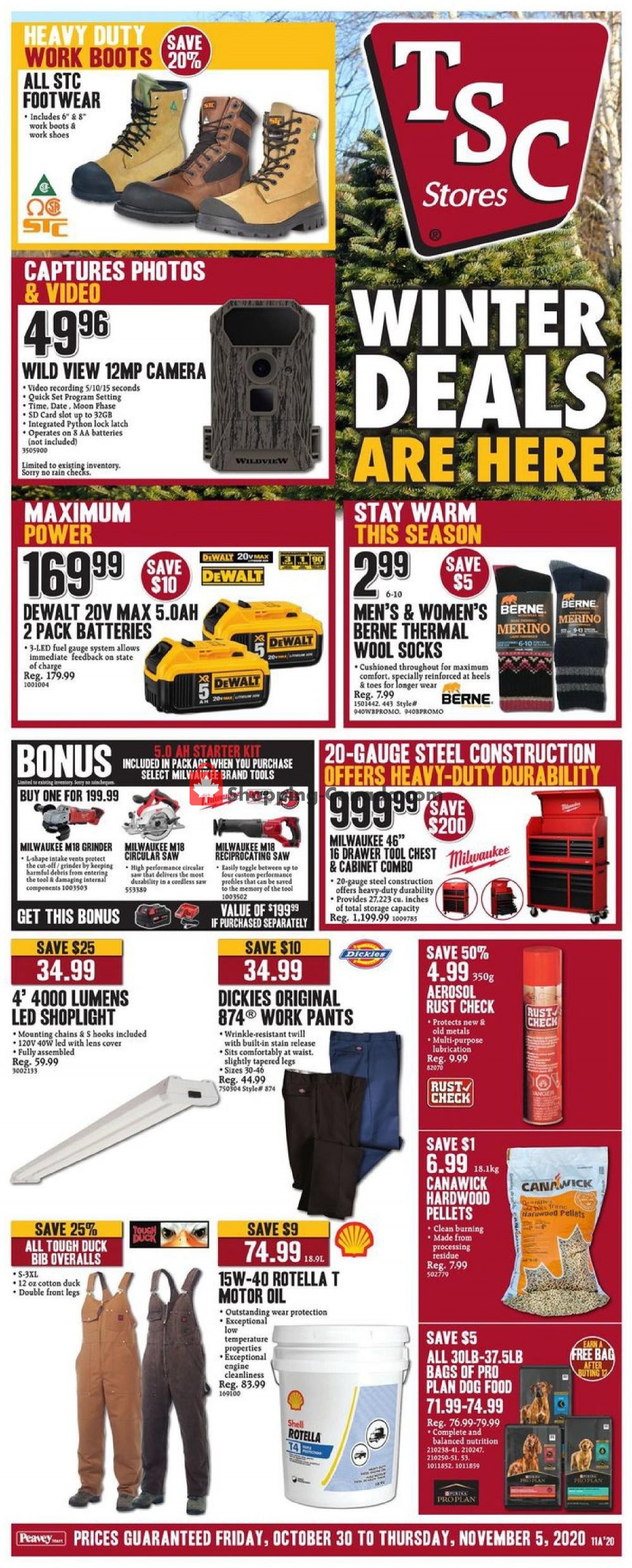 TSC Stores Canada, flyer (Special Offer) October 30 November 5