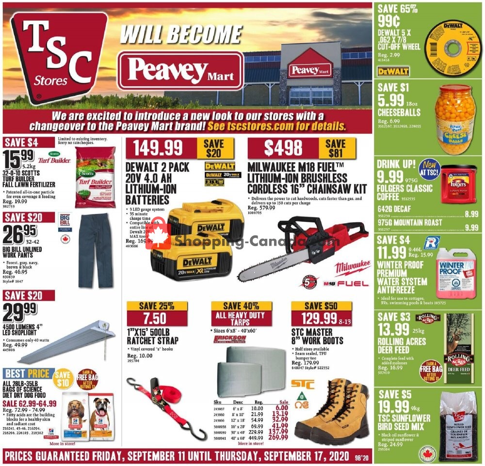 TSC Stores Canada, flyer (Special Offer) September 11 September 17