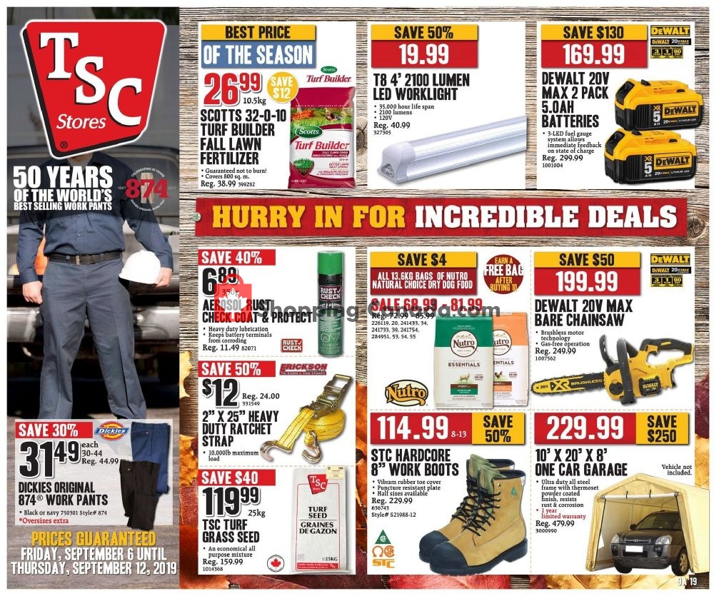 TSC Stores flyer from Friday September 6, 2019 to Thursday September 12, 2019 - page 1