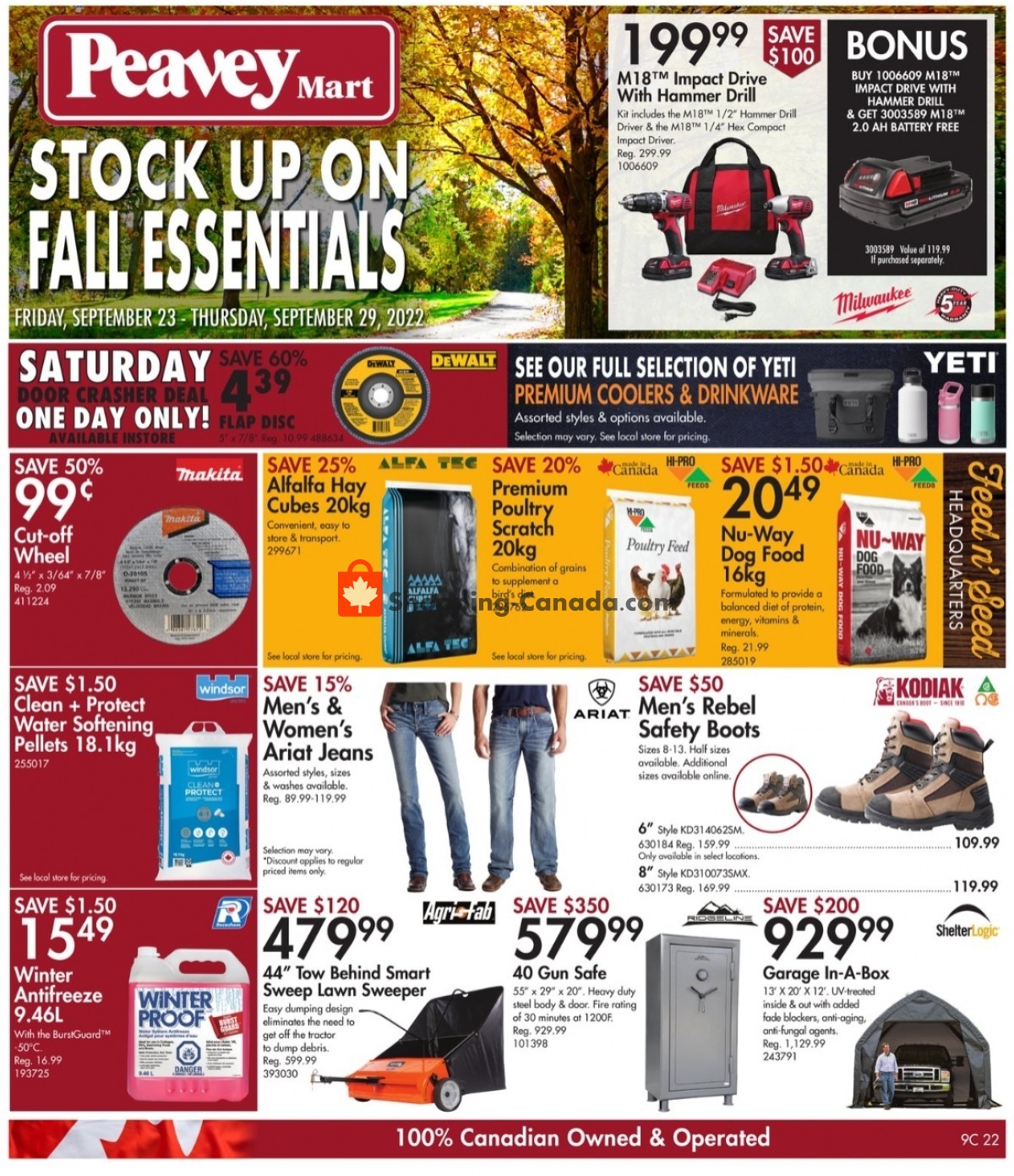 TSC Stores Canada, flyer (Stock Up On Fall Essentials) September 23
