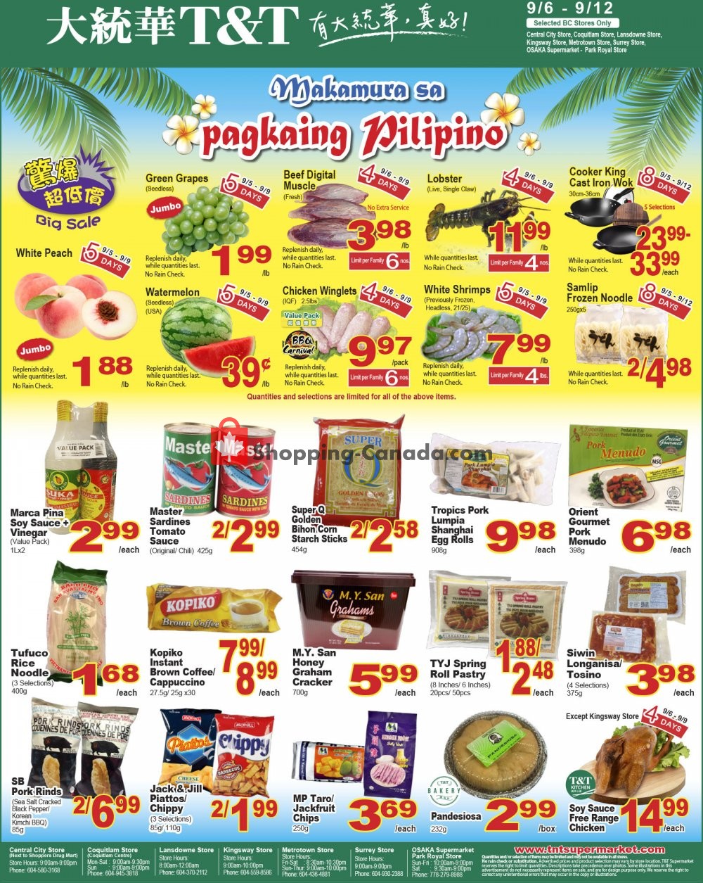 T&T Supermarket flyer from Thursday September 5, 2019 to Thursday September 12, 2019 - page 4