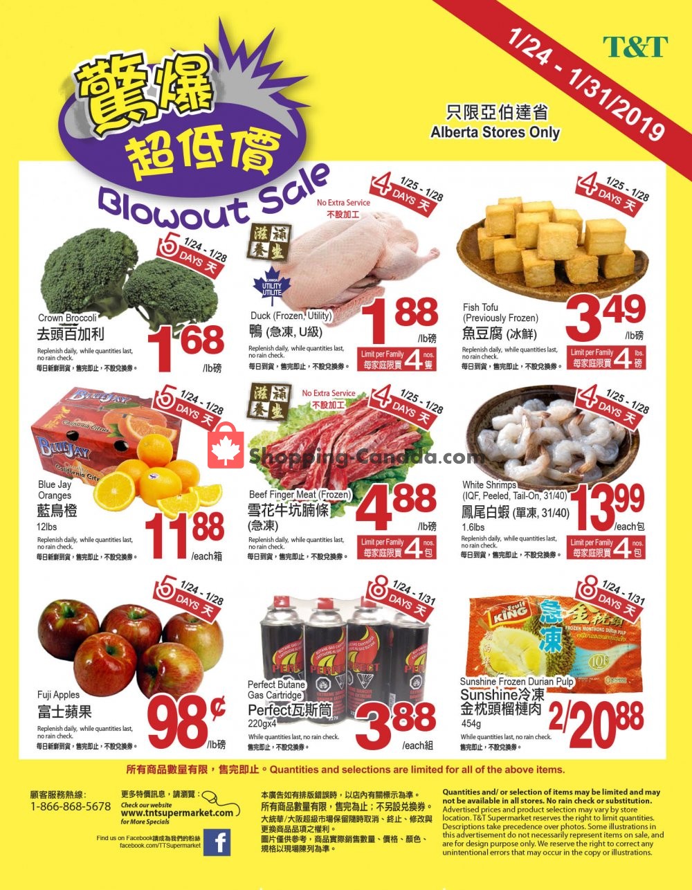 T&T Supermarket flyer from Thursday January 24, 2019 to Thursday January 31, 2019 - page 1