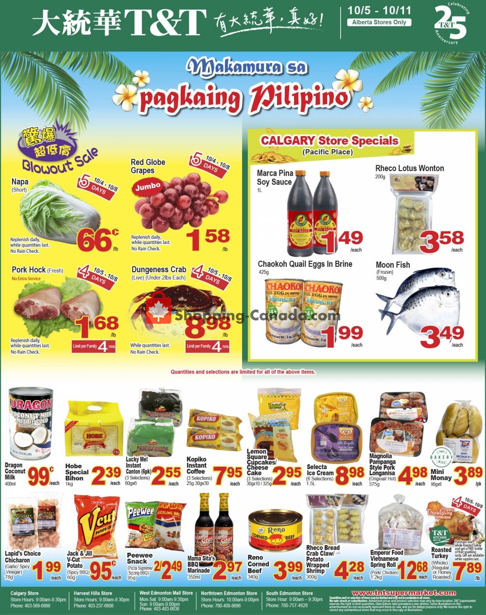 T&T Supermarket flyer from Friday October 5, 2018 to Thursday October 11, 2018 - page 1