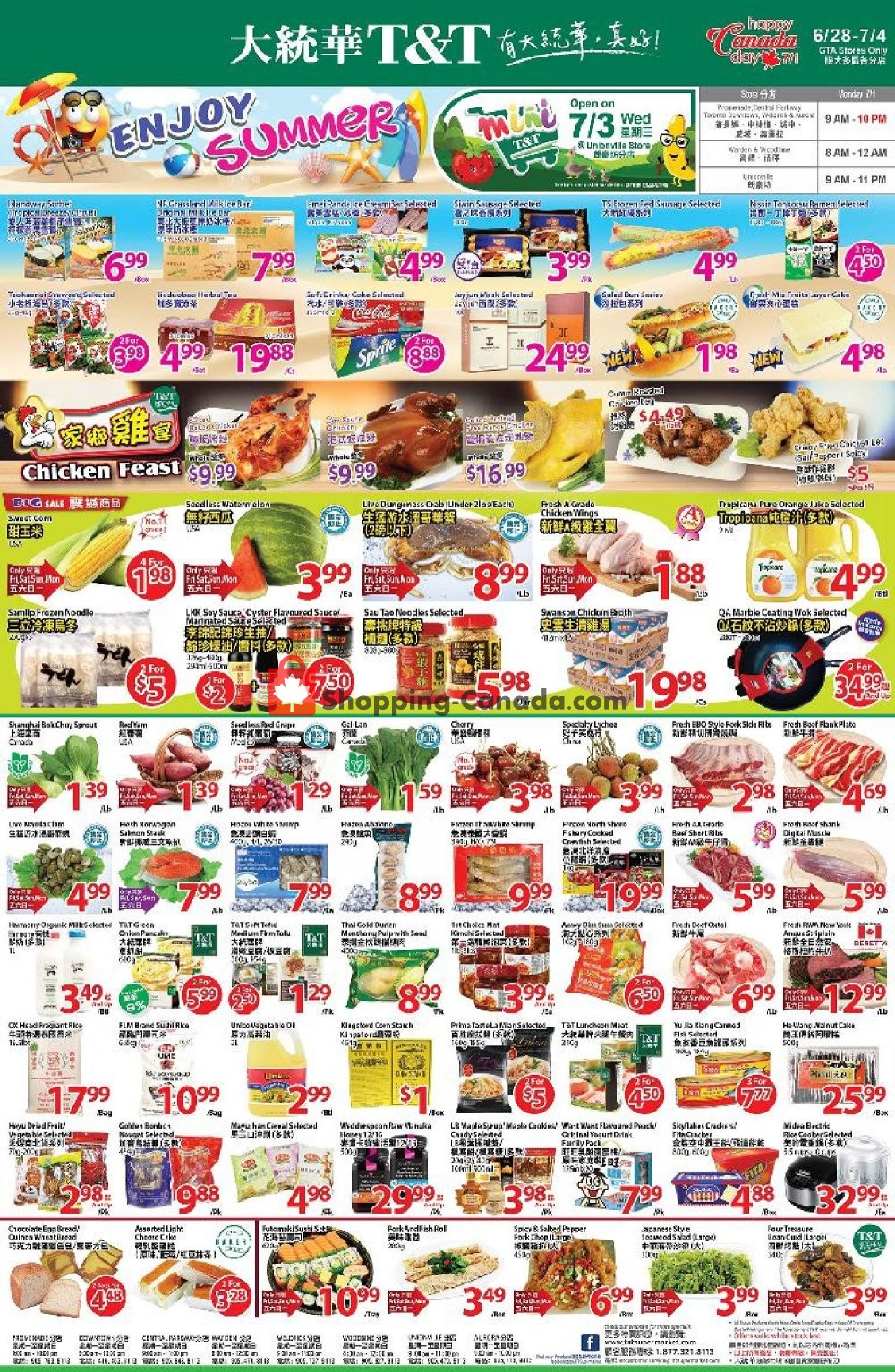 T&T Supermarket flyer from Friday June 28, 2019 to Thursday July 4, 2019 - page 1