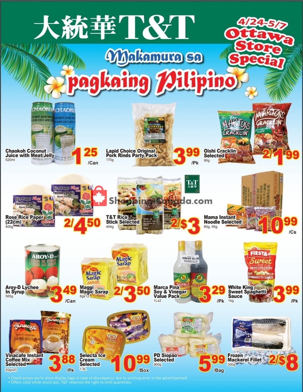 T&T Supermarket flyer from Friday April 24, 2020 to Thursday May 7, 2020 - page 1