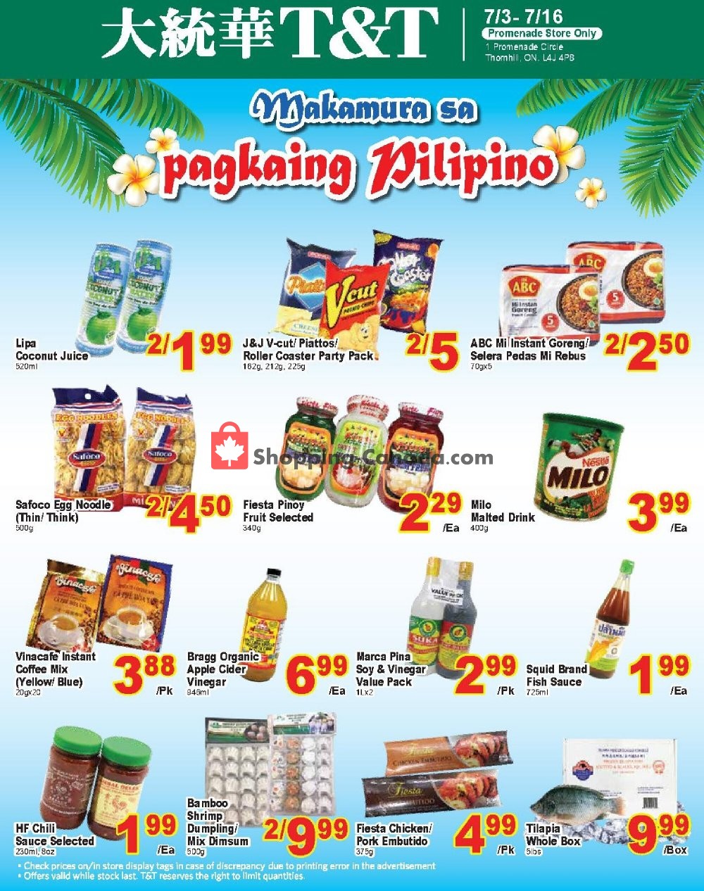 T&T Supermarket flyer from Friday July 3, 2020 to Thursday July 16, 2020 - page 1