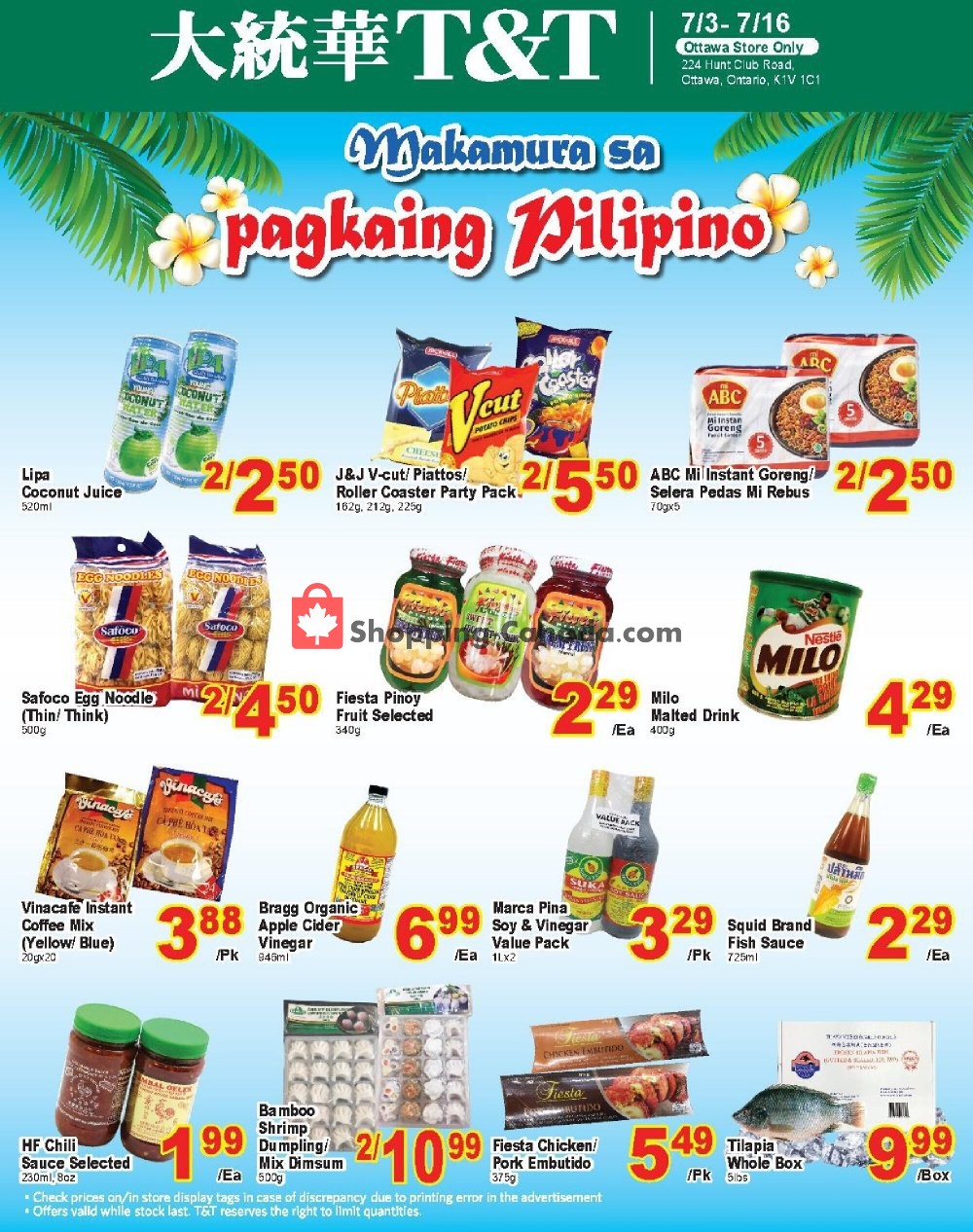 T&T Supermarket flyer from Friday July 3, 2020 to Thursday July 16, 2020 - page 1
