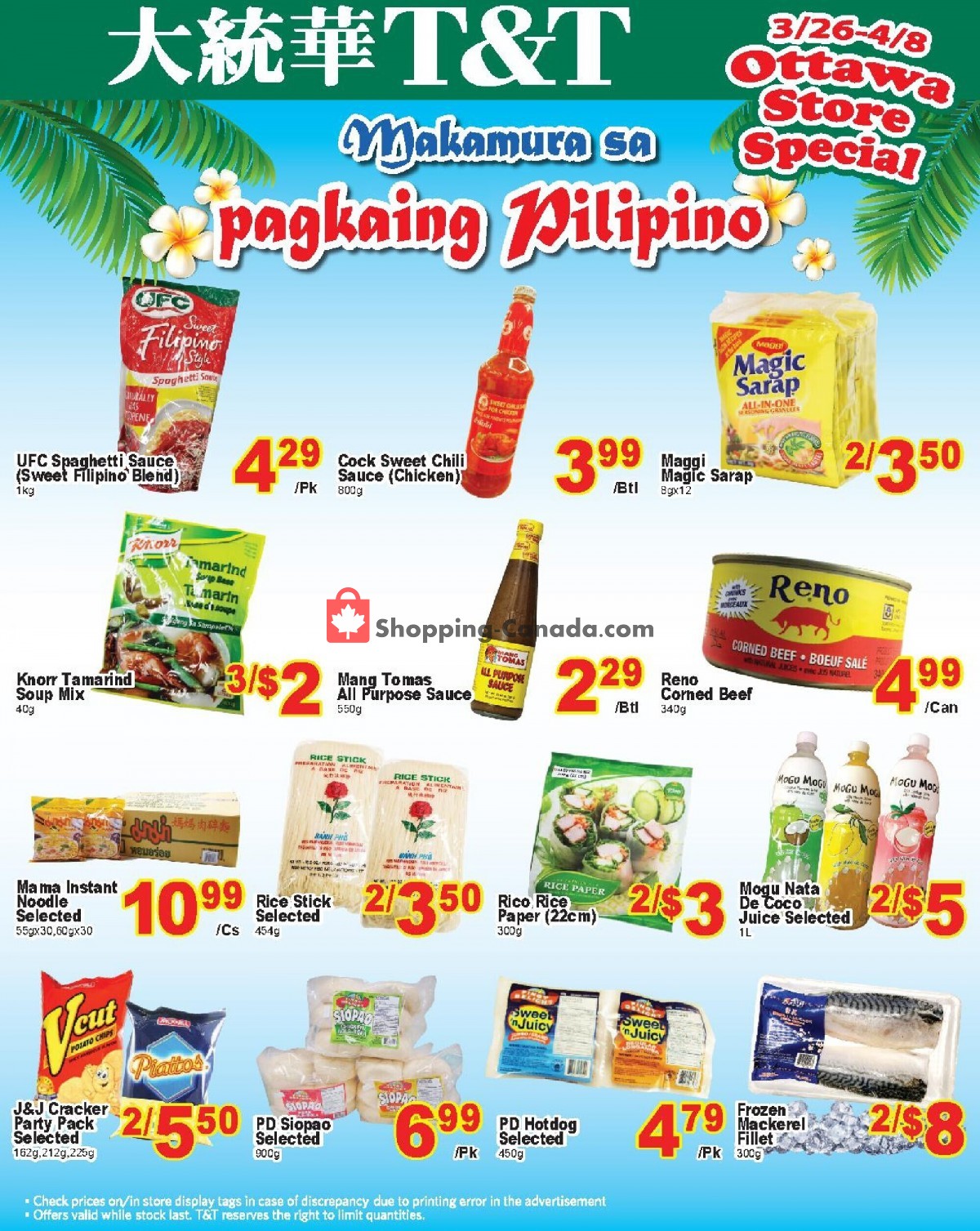 T&T Supermarket flyer from Friday March 26, 2021 to Thursday April 8, 2021 - page 1