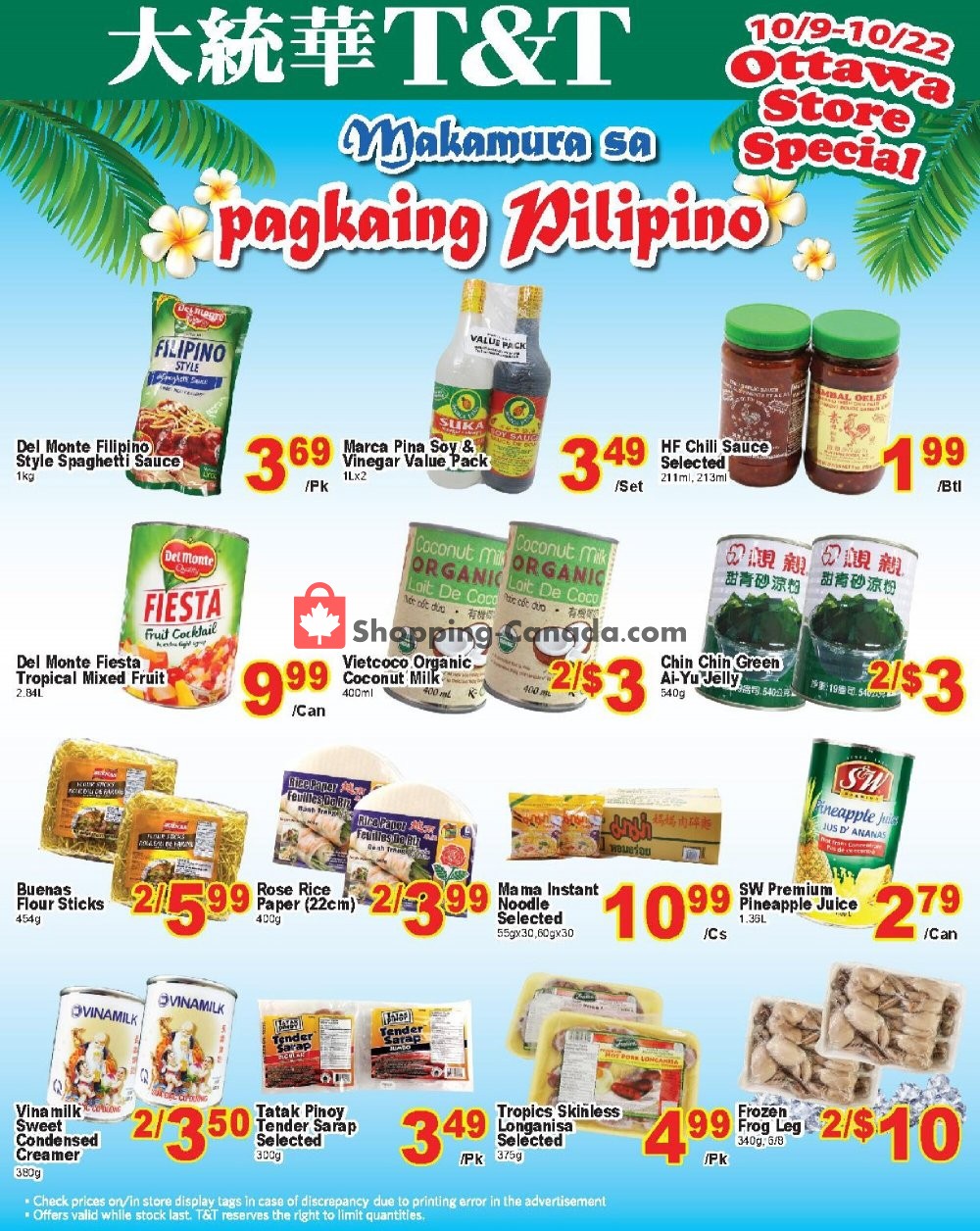 T&T Supermarket flyer from Friday October 9, 2020 to Thursday October 22, 2020 - page 1