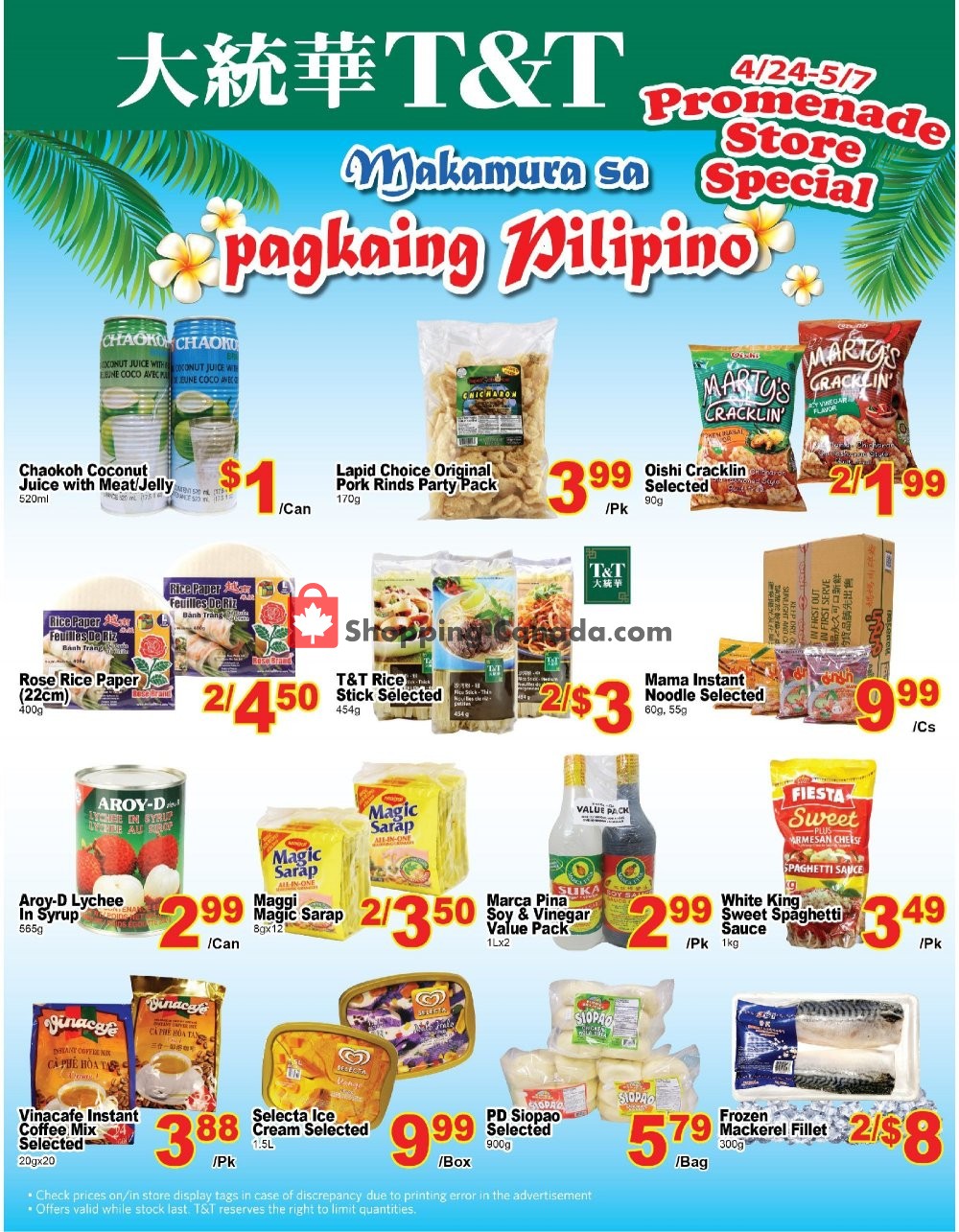 T&T Supermarket flyer from Friday April 24, 2020 to Thursday May 7, 2020 - page 1
