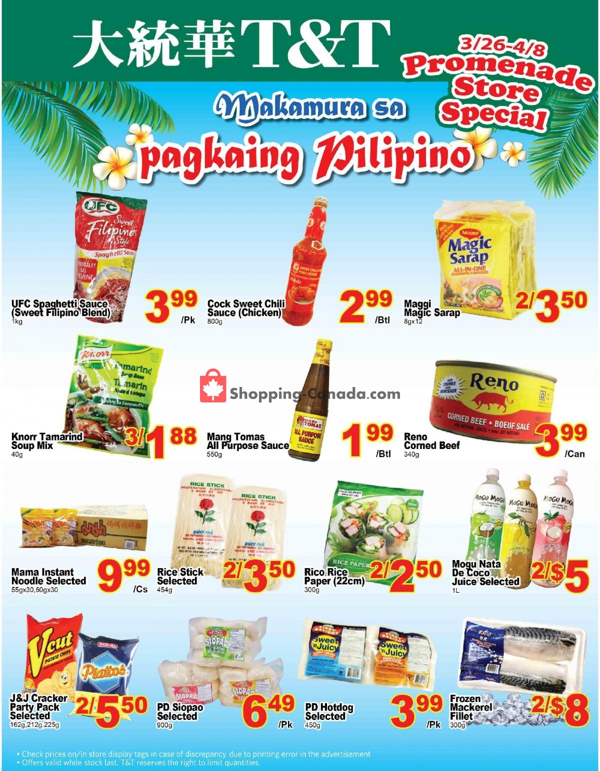 T&T Supermarket flyer from Friday March 26, 2021 to Thursday April 8, 2021 - page 1
