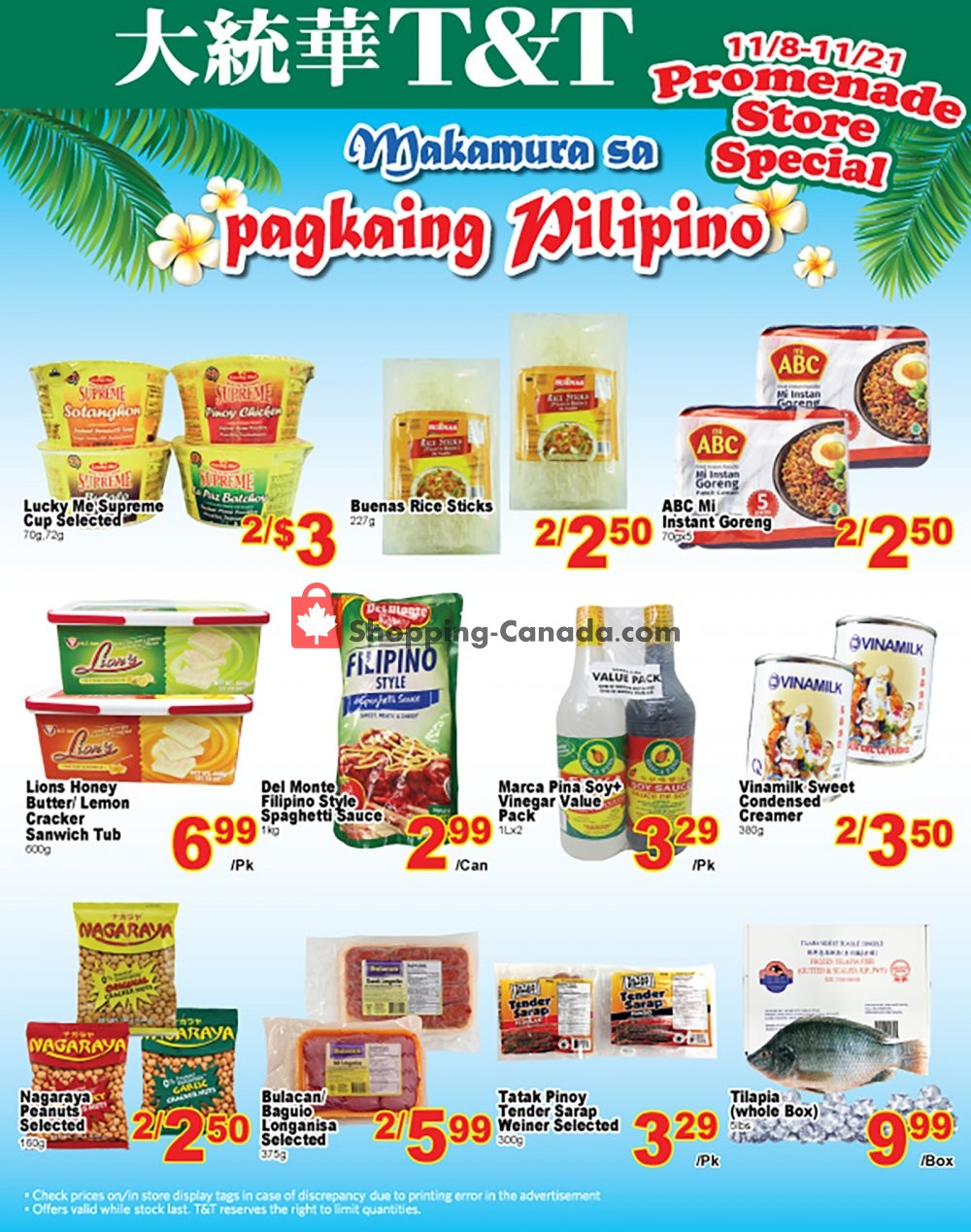 T&T Supermarket flyer from Friday November 8, 2019 to Thursday November 21, 2019 - page 1