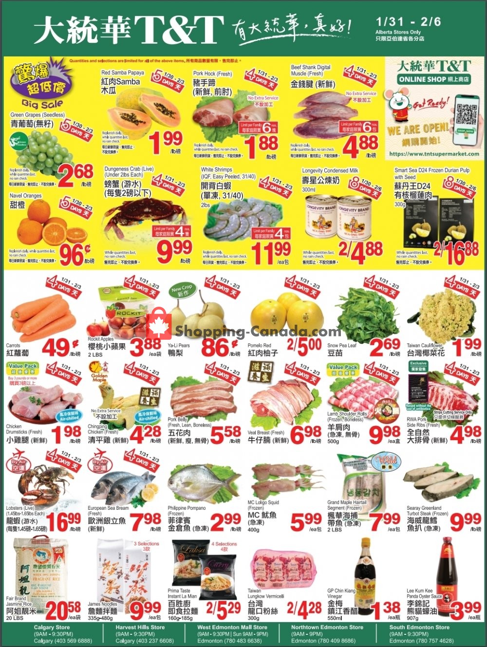 T&T Supermarket flyer from Friday January 31, 2020 to Thursday February 6, 2020 - page 1
