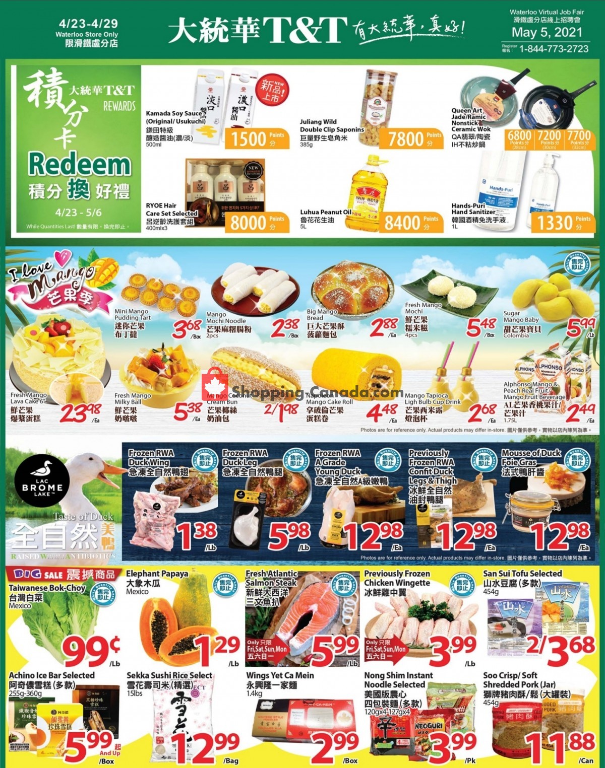 T&T Supermarket flyer from Friday April 23, 2021 to Thursday April 29, 2021 - page 1