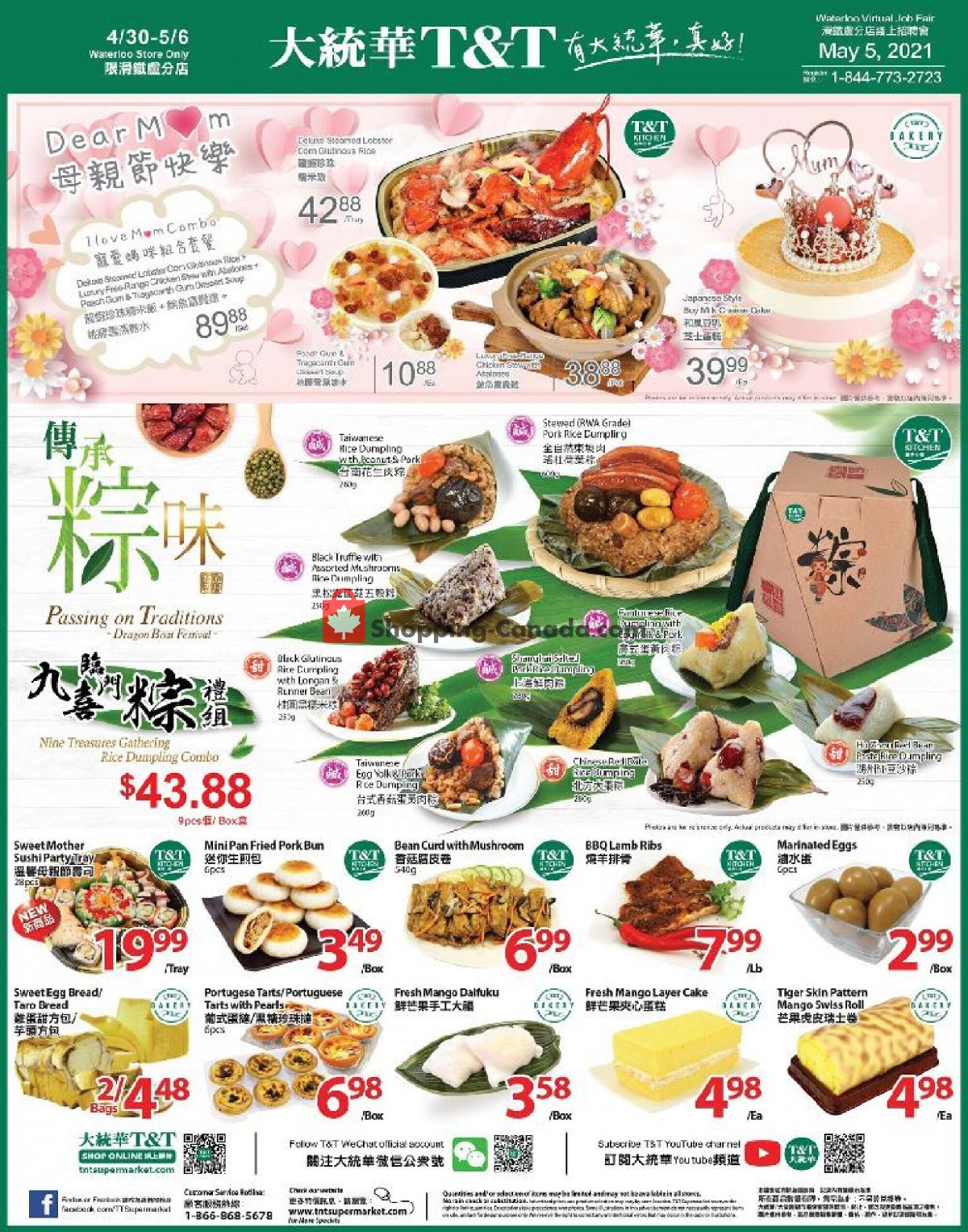 T&T Supermarket flyer from Friday April 30, 2021 to Thursday May 6, 2021 - page 1