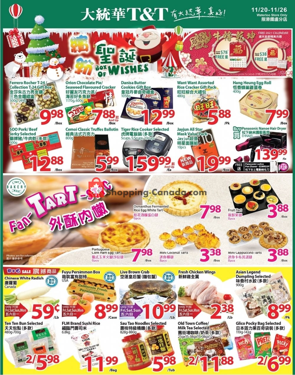 T&T Supermarket flyer from Friday November 20, 2020 to Thursday November 26, 2020 - page 1