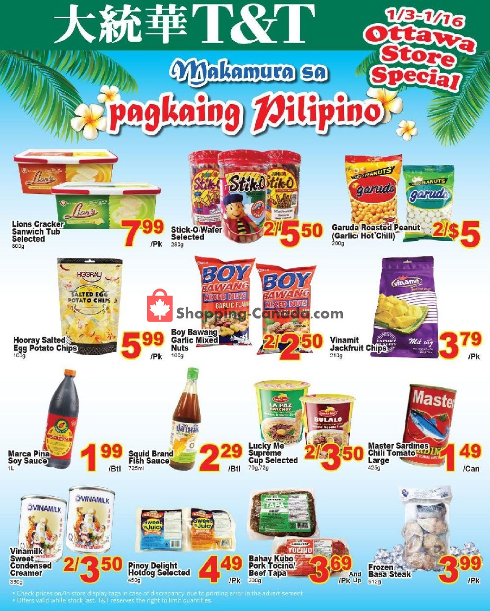 T&T Supermarket flyer from Friday January 3, 2020 to Thursday January 16, 2020 - page 1