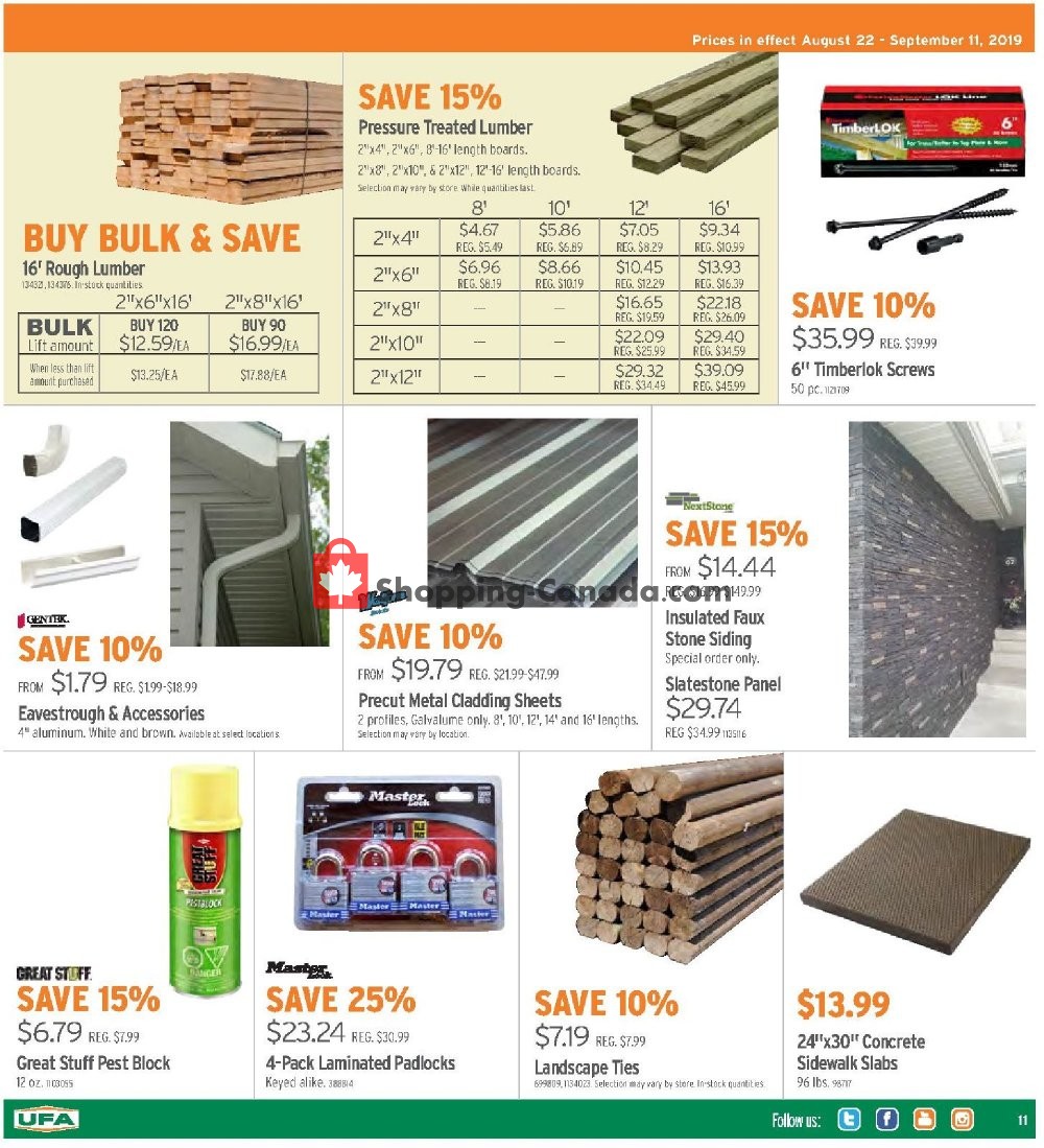 UFA flyer from Thursday August 22, 2019 to Wednesday September 11, 2019 - page 11