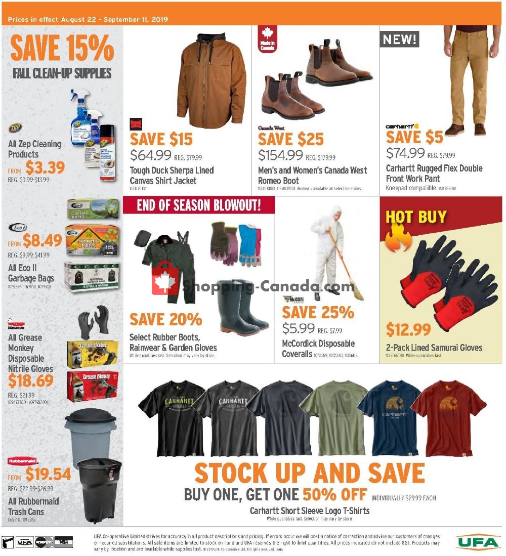 UFA flyer from Thursday August 22, 2019 to Wednesday September 11, 2019 - page 12