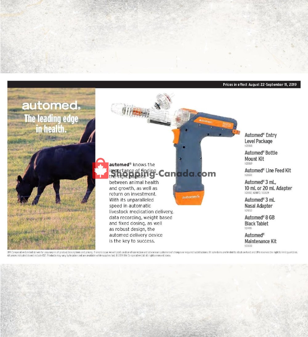 UFA flyer from Thursday August 22, 2019 to Wednesday September 11, 2019 - page 16