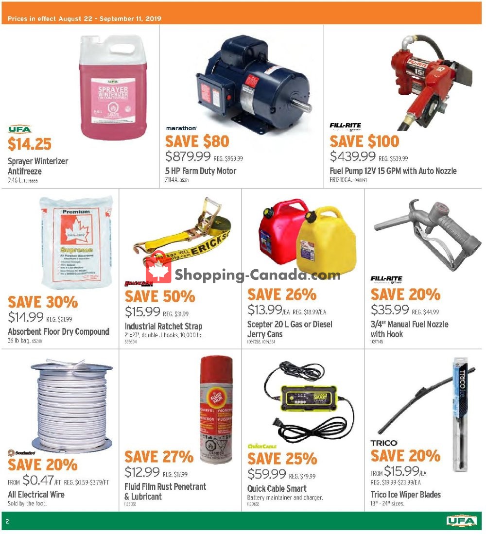 UFA flyer from Thursday August 22, 2019 to Wednesday September 11, 2019 - page 2