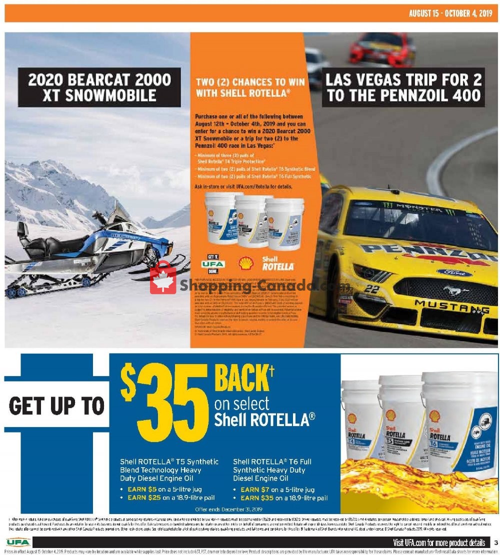 UFA flyer from Thursday August 15, 2019 to Friday October 4, 2019 - page 3