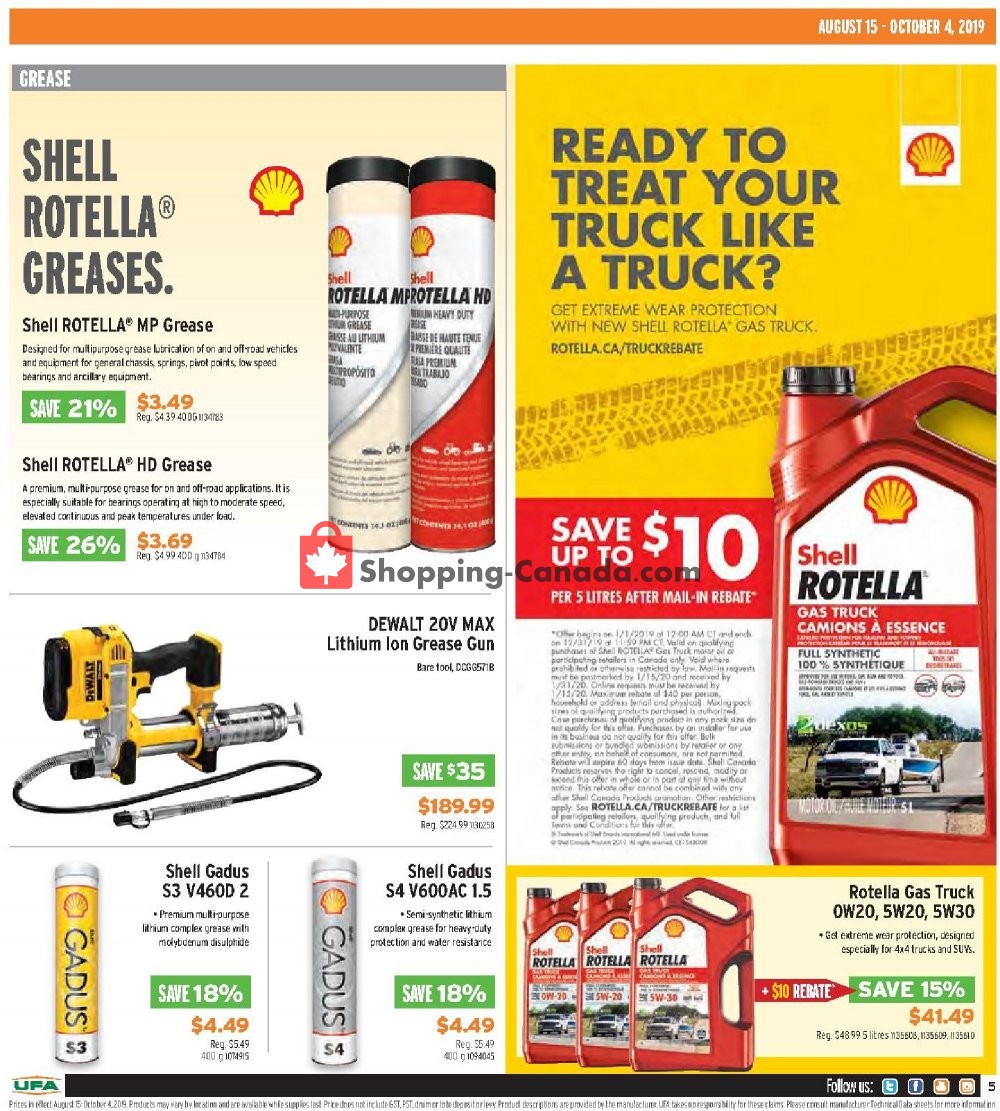 UFA flyer from Thursday August 15, 2019 to Friday October 4, 2019 - page 5