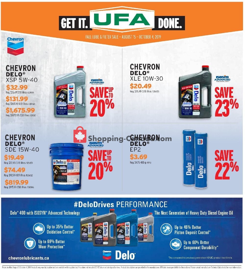 UFA flyer from Thursday August 15, 2019 to Friday October 4, 2019 - page 8