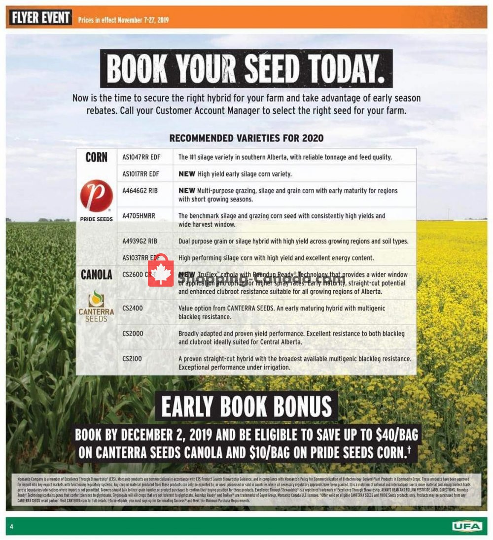 UFA flyer from Thursday November 7, 2019 to Wednesday November 27, 2019 - page 4
