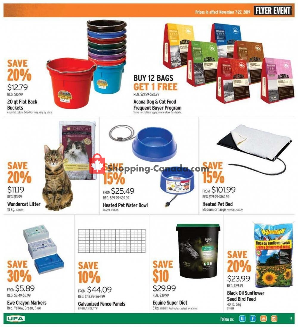 UFA flyer from Thursday November 7, 2019 to Wednesday November 27, 2019 - page 5