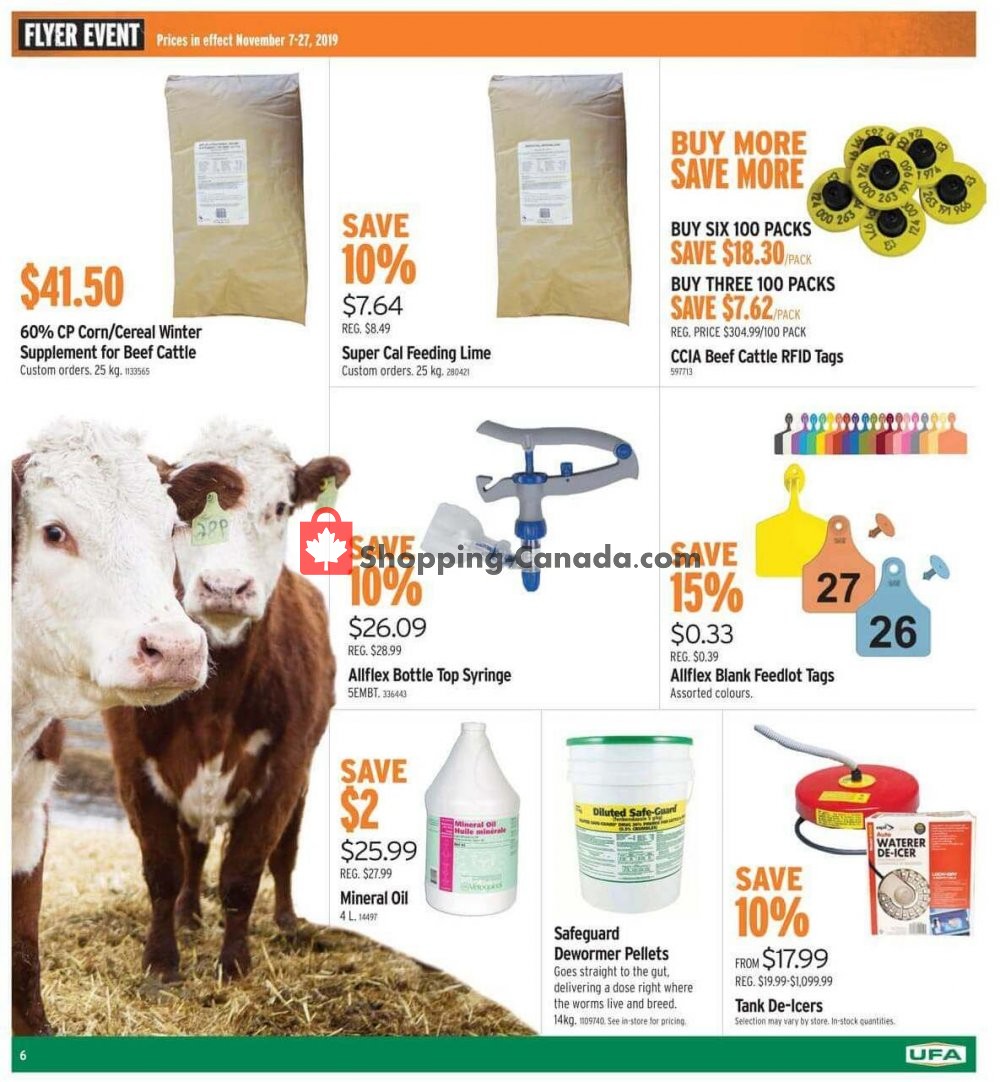 UFA flyer from Thursday November 7, 2019 to Wednesday November 27, 2019 - page 6
