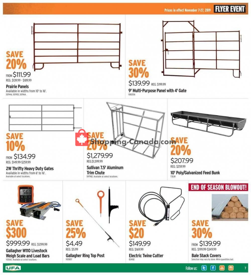 UFA flyer from Thursday November 7, 2019 to Wednesday November 27, 2019 - page 7