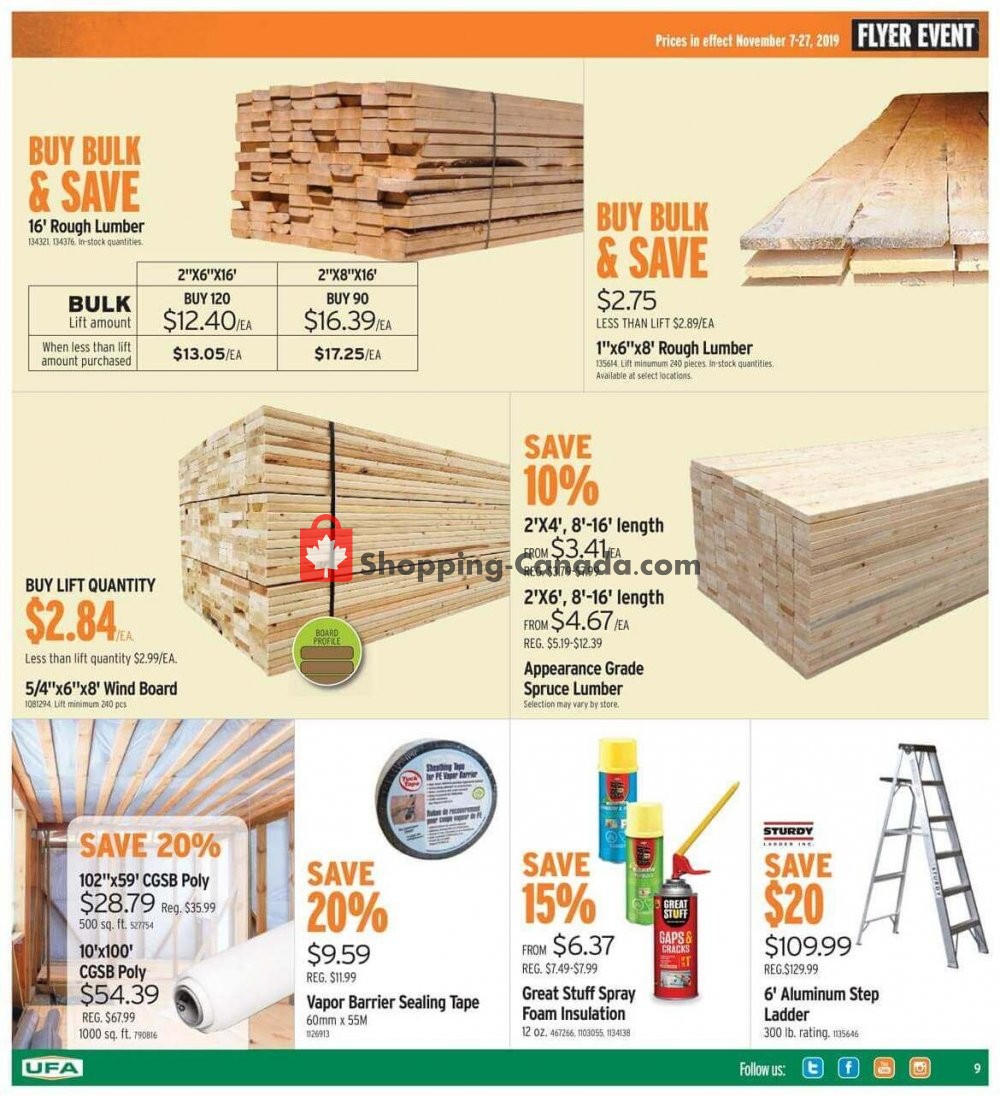 UFA flyer from Thursday November 7, 2019 to Wednesday November 27, 2019 - page 9