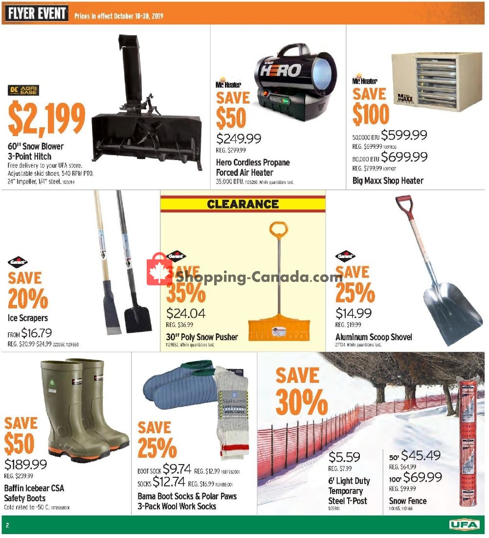 UFA flyer from Thursday October 10, 2019 to Wednesday October 30, 2019 - page 2