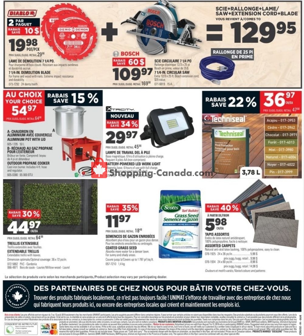 Unimat flyer from Wednesday August 7, 2019 to Tuesday August 13, 2019 - page 4