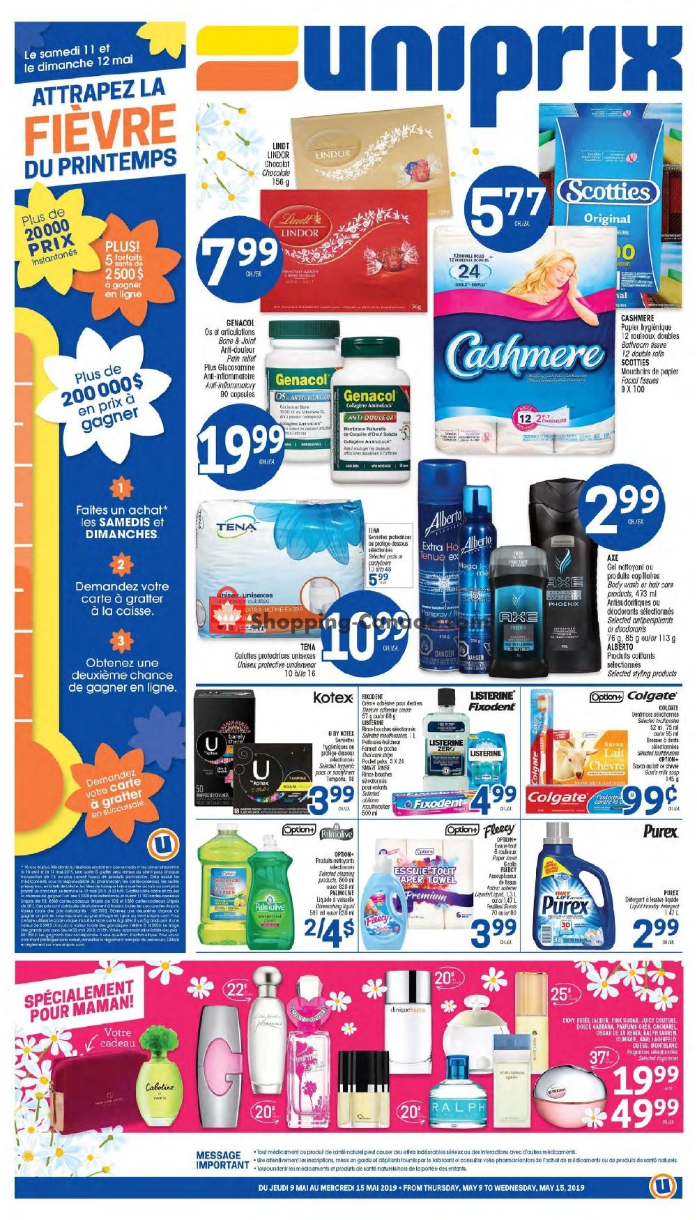 Uniprix flyer from Thursday May 9, 2019 to Wednesday May 15, 2019 - page 1