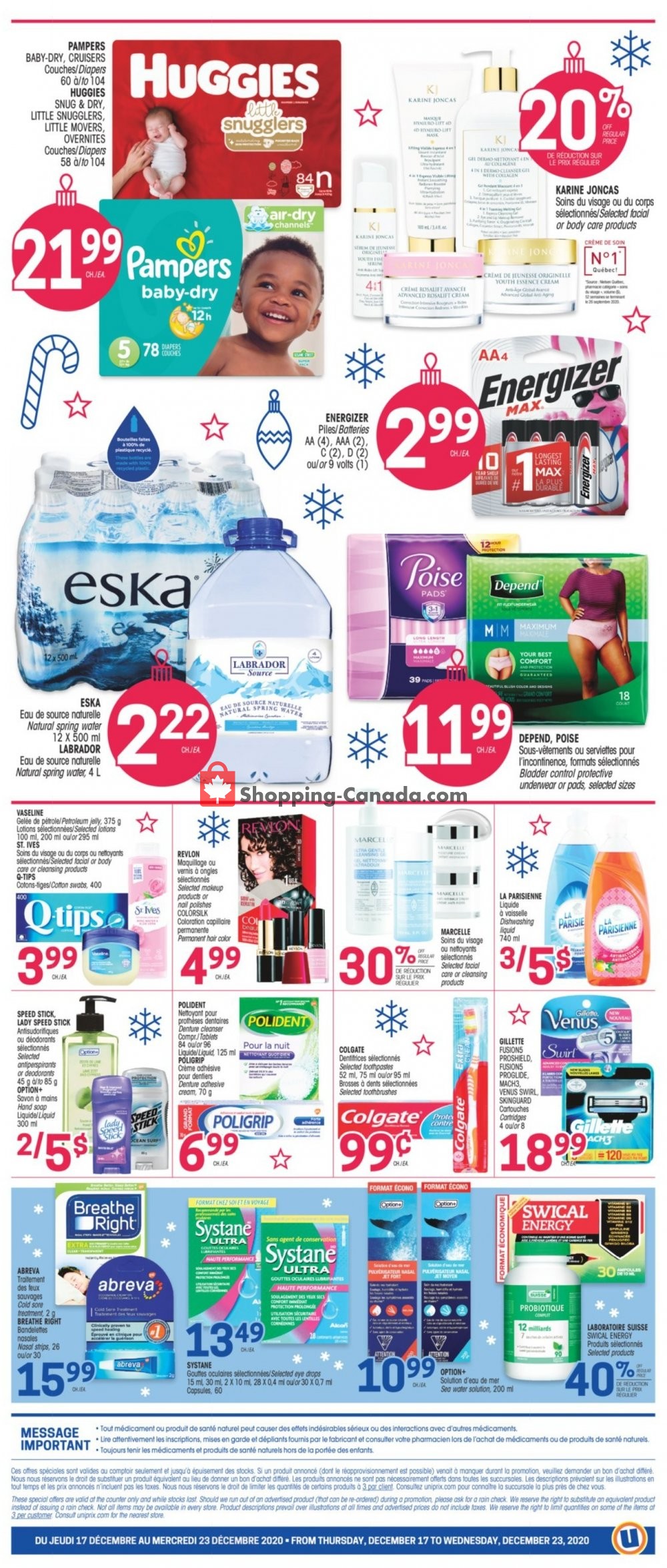 Uniprix flyer from Thursday December 17, 2020 to Wednesday December 23, 2020 - page 14