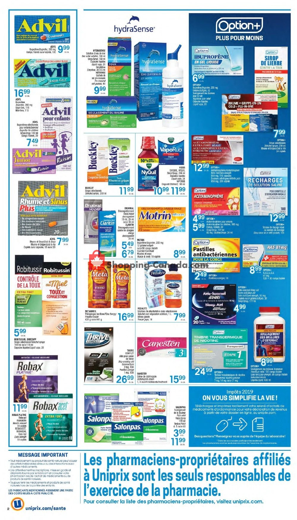 Uniprix Canada, flyer (Hot Offer) February 13 February 19, 2020