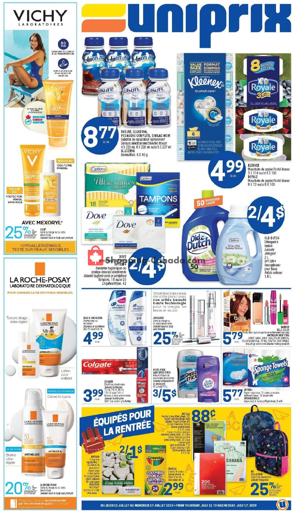 Uniprix flyer from Thursday July 11, 2019 to Wednesday July 17, 2019 - page 1