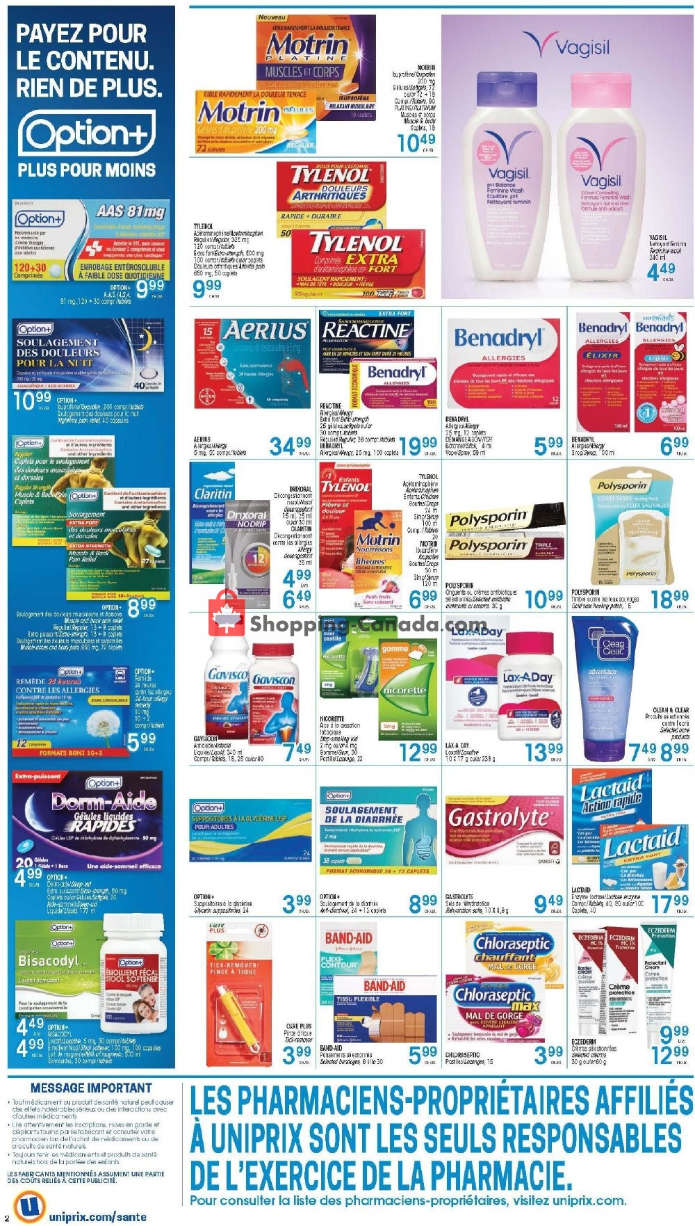 Uniprix flyer from Thursday July 11, 2019 to Wednesday July 17, 2019 - page 2